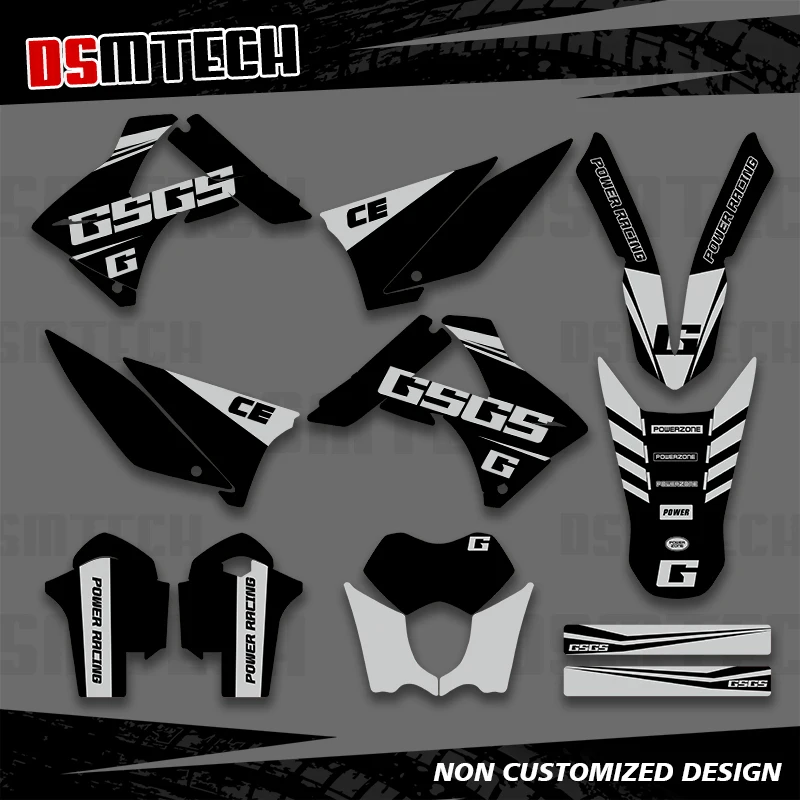 

DSMTECH для газового газа GASGAS EC MC 125 200 250 300 450 2010 2011, графические наклейки, наклейки, фон, индивидуальный номер 004