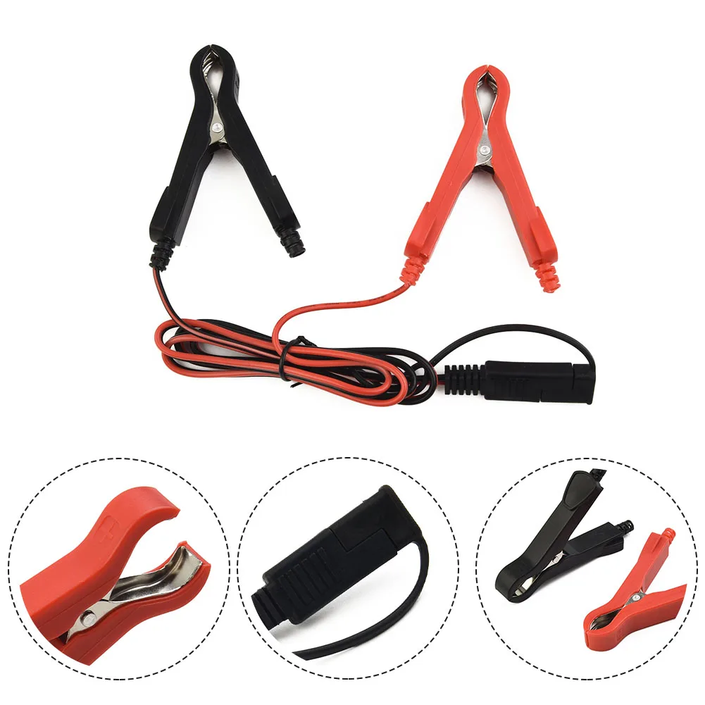SAE to For Alligator Clip Power Cable 12V 10A 1.0m Length 18AWG Wire with 37-Strand 0.16mm Conductors for Reliable Charging