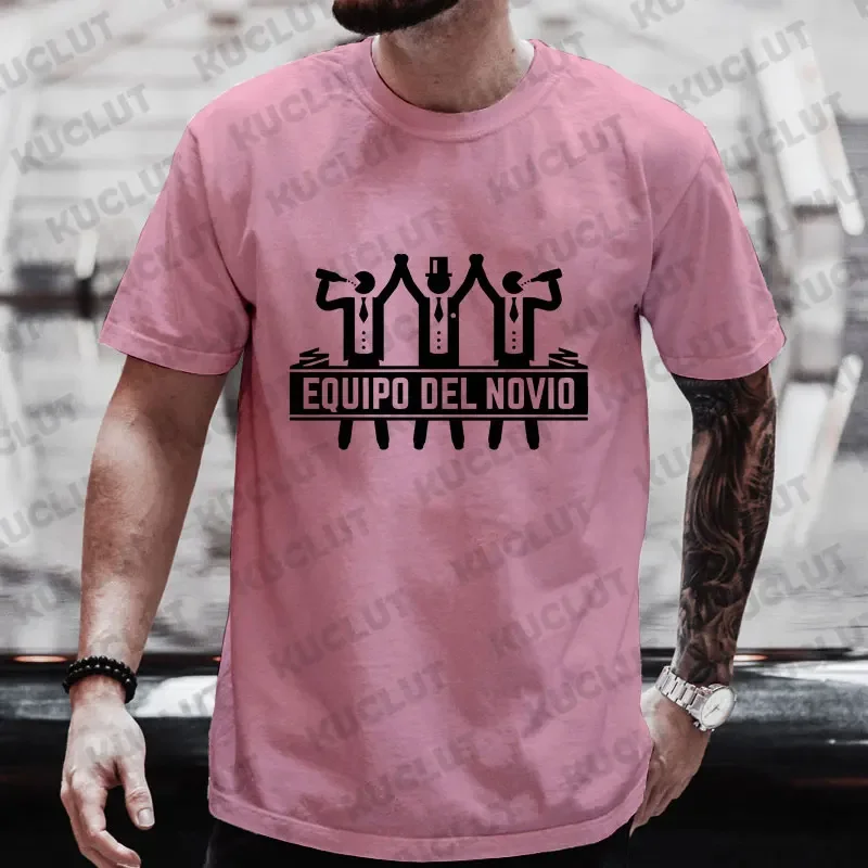 Camisetas de despedida de soltero español Evg Man Equipo Del Novio Tops novio camisetas de despedida única padrino de boda mejor hombre