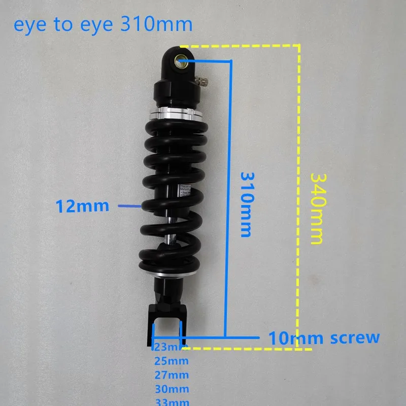 2026 hot 1000LBS 310mm 320mm Motorcycle Shock Absorber for Kawasaki VN800 ZR7 YAMAHA MT07 FZS600 HONDA VFR800 CBX750 CB600 SUZUK