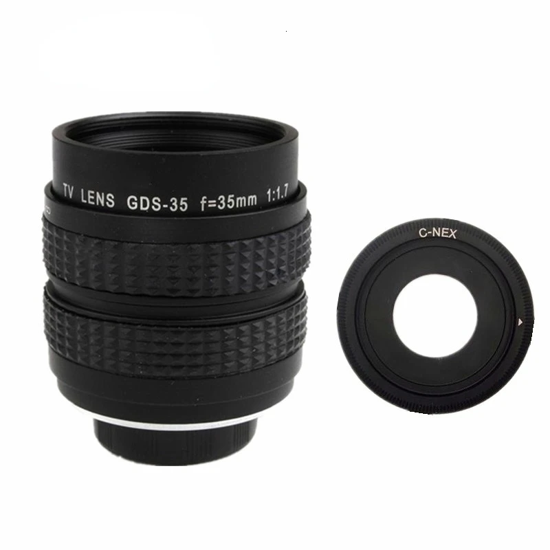 35mm F1.7 CCTV TV Movie lens C Mount to Sony E:NEX3 NEX-C3 NEX-F3 NEX5 NEX5N NEX5R NEX5T NEX6 NEX7 A6000 A6300 A6500