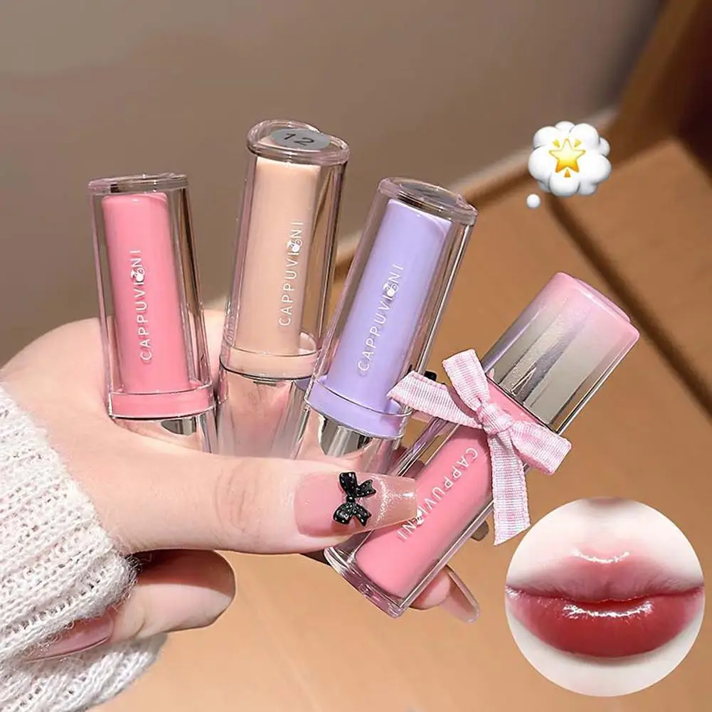 Spiegel Glanz Lippenstift Stift Herz Form Lip Plumper Guava Glanz Balsam Glasur Kristall Tönung Lip Make-Up Rosa Typ Drücken Lip X6A5