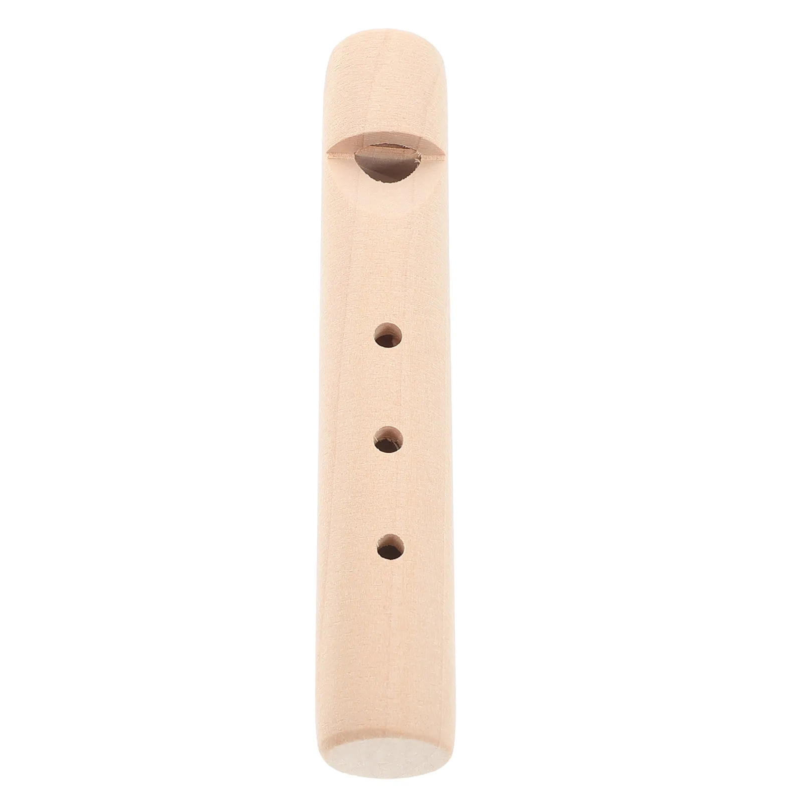 

Wooden Flute Three-Hole Mini Paintable Whistle Musical Instrument Simple Play for Kids Wooden Flute for Kids Fun Whistles