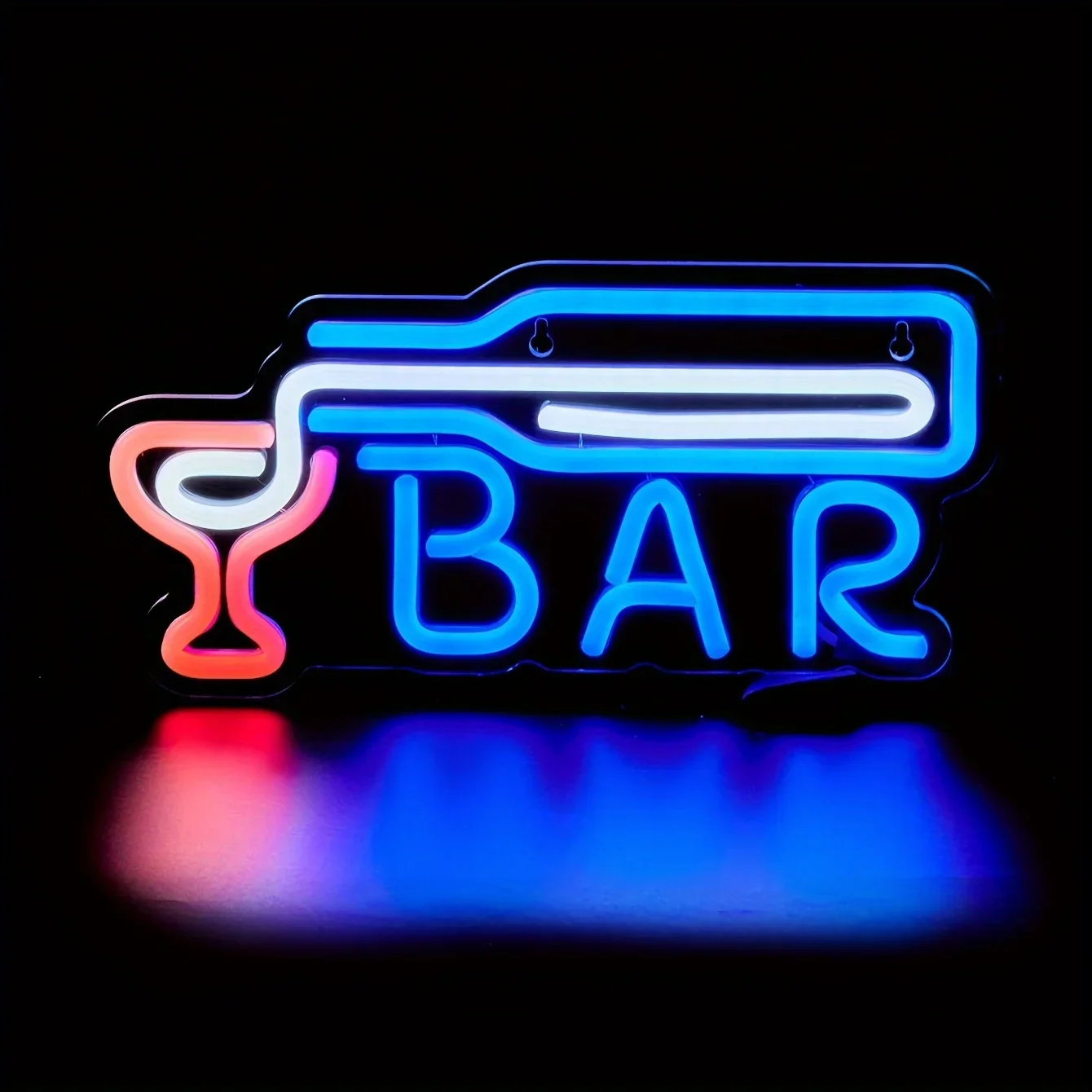 Neon BAR Sign - USB Powered, Colorful LED Light, Indoor Wall Hanging Decor for Bedroom - Perfect Home Bar Accessory