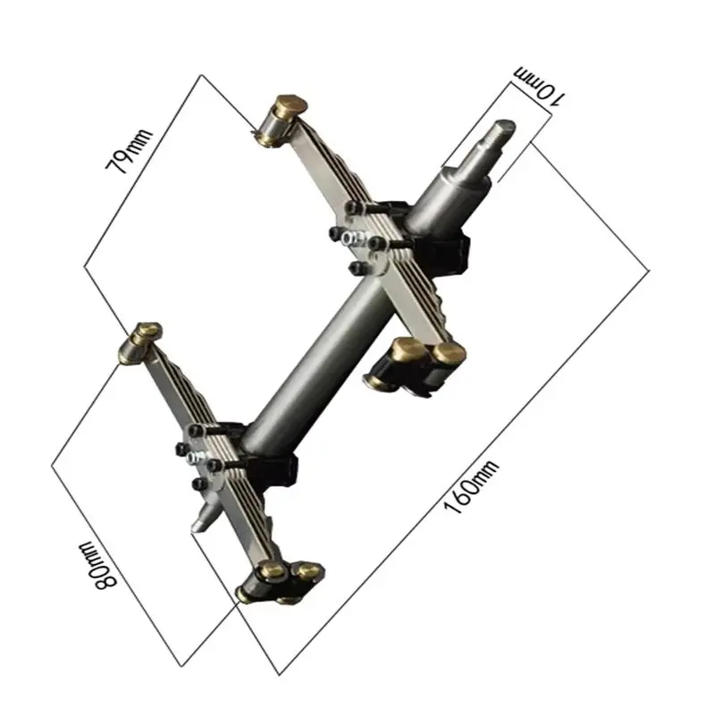 Metal Non-Powered Suspension X-8014-A with Axle For Tamiya 1/14 RC Truck Engineering Trailer Trailer or DIY Upgrade Parts