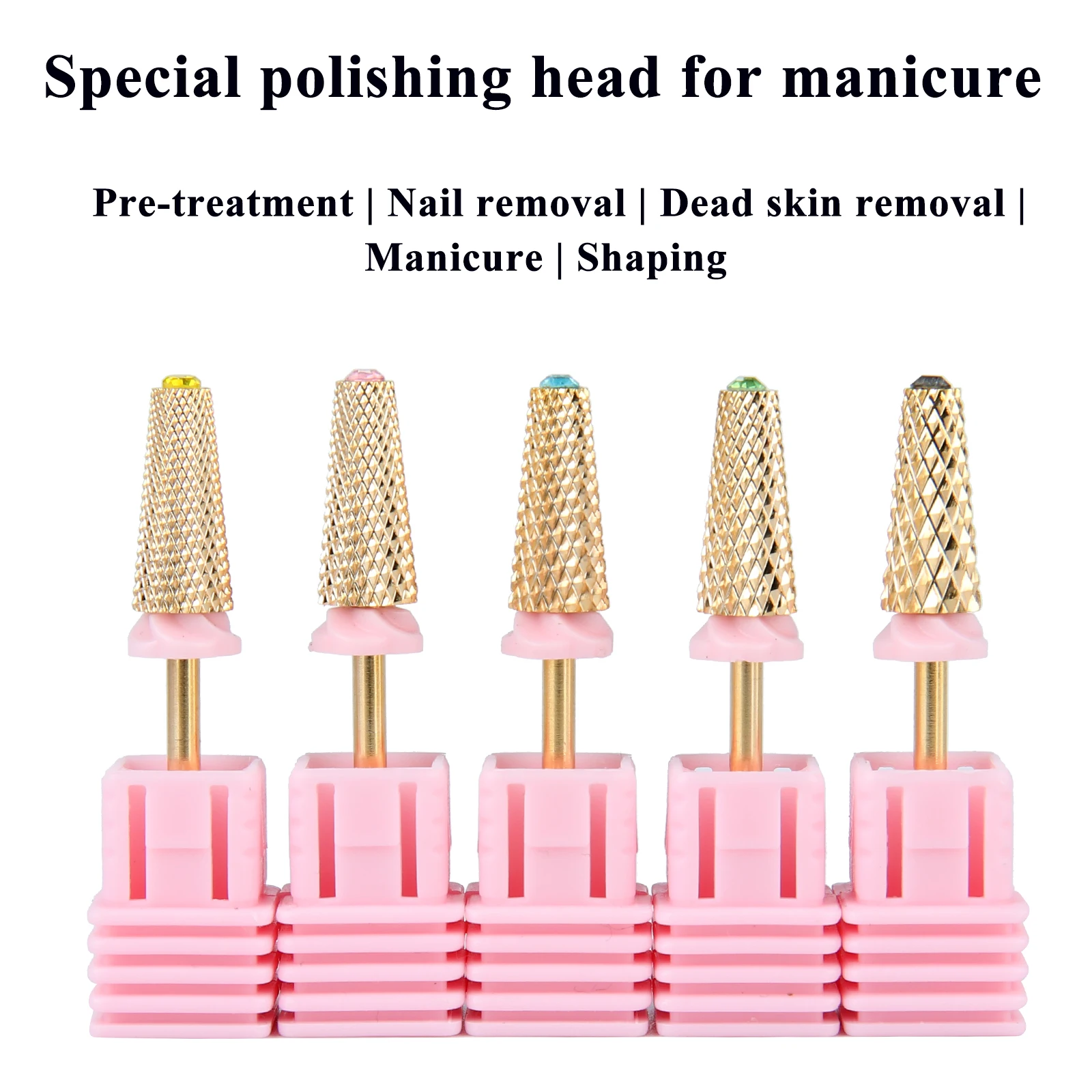 1 قطعة 5 في 1 التنغستن الصلب مسمار لقمة ثقب مع طرف مسنن اكسسوارات مثالية ل تدريبات مانيكير الكهربائية ملفات الأظافر #5