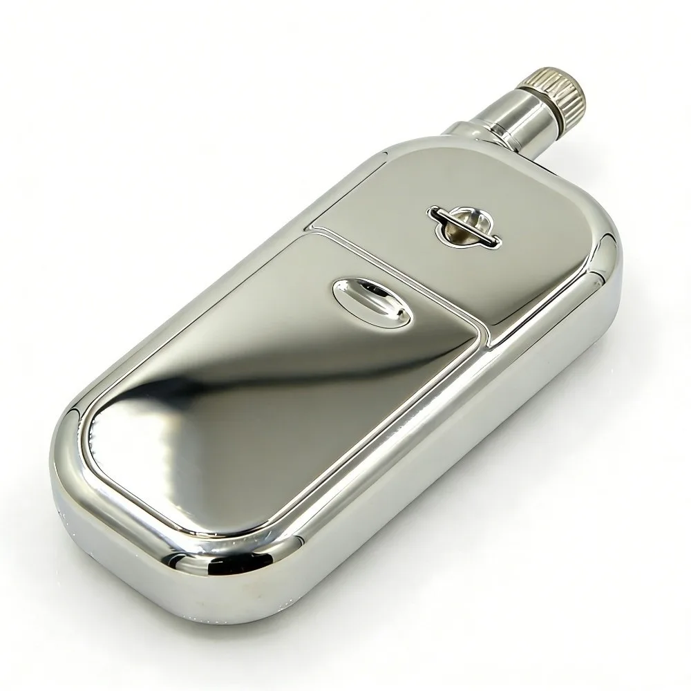 3oz Capacity Phone Shaped Hip Flask Phone Shape Design Stainless Steel Stainless Steel Whisky Flagon Fall-Resistant Non-Broken