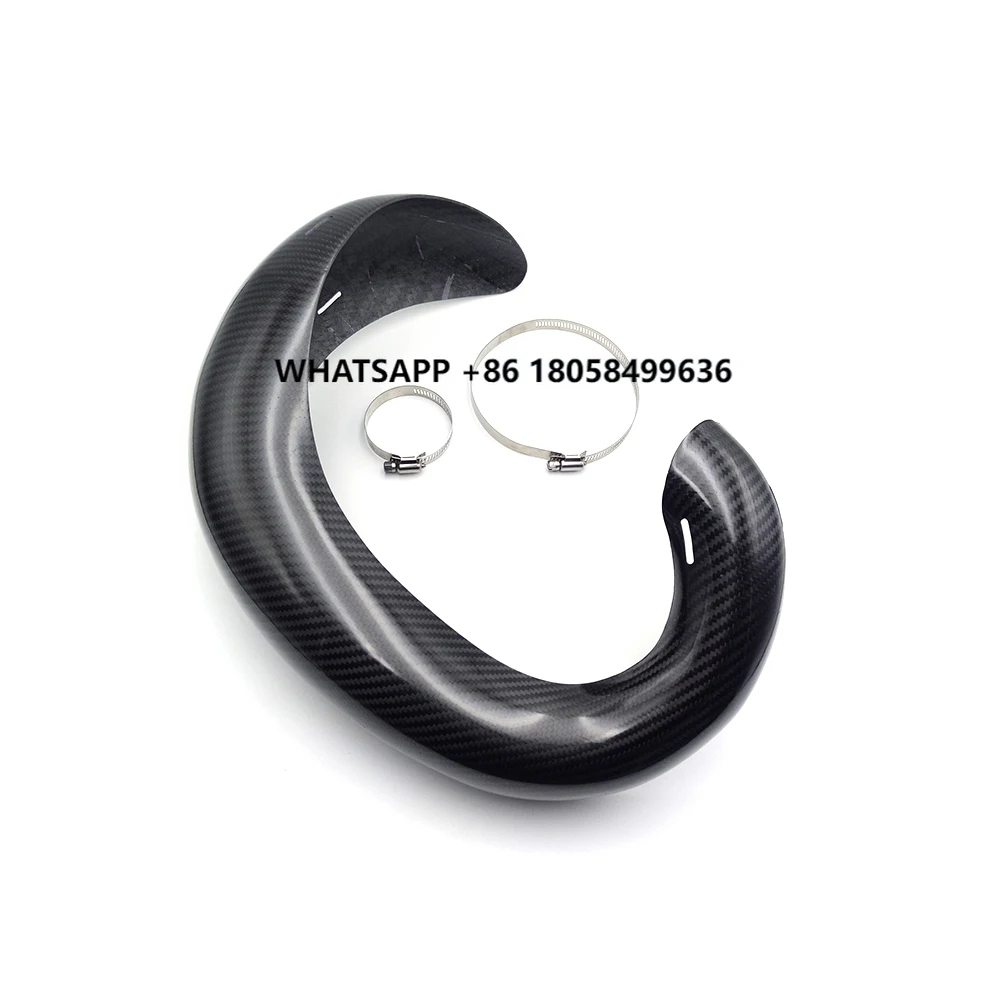 

OTOM Off-road Motorcycle 2 Stroke Carbon Fiber Exhaust Cover Guard Protection for HUS QVARNA GASGAS 250 300