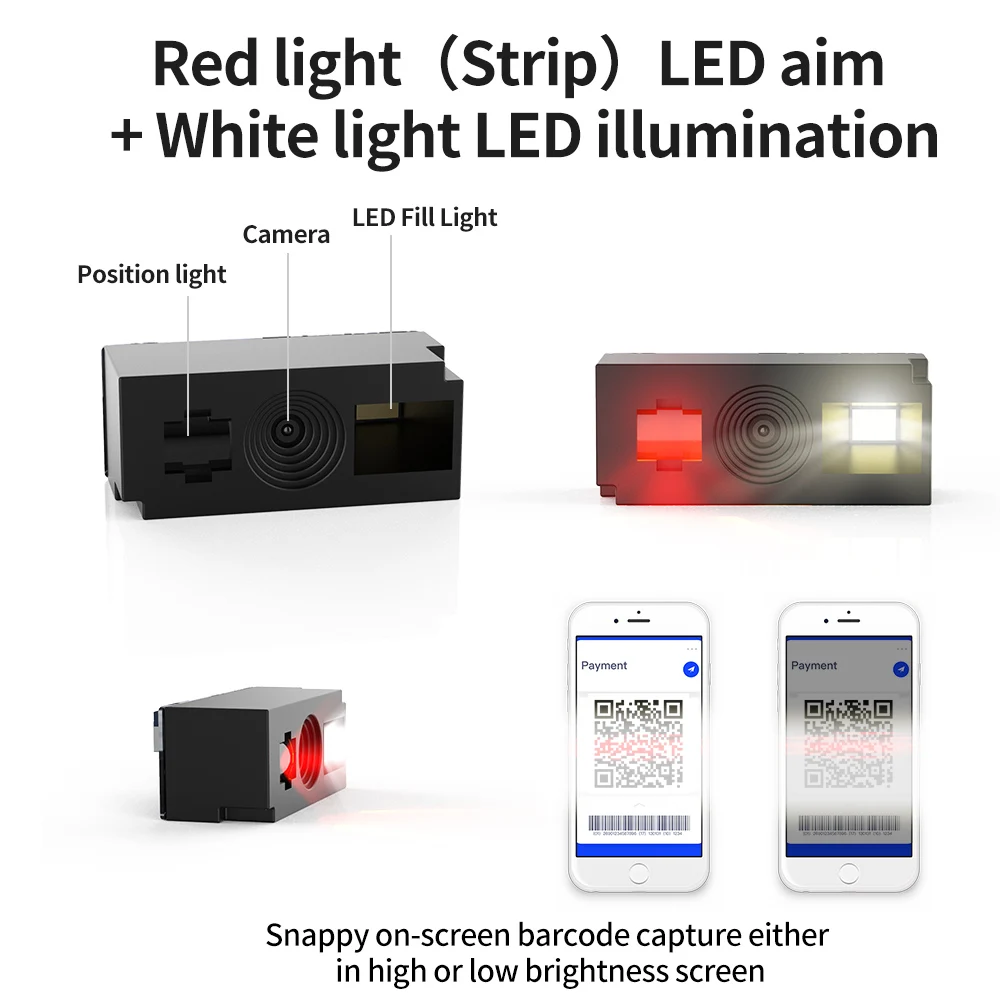 GTCODESTAR XM022H Mini QR Code Reader Module Embedded 1D 2D Barcode Scanner Kiosk USB Interface Prijs Checker Scanner Module