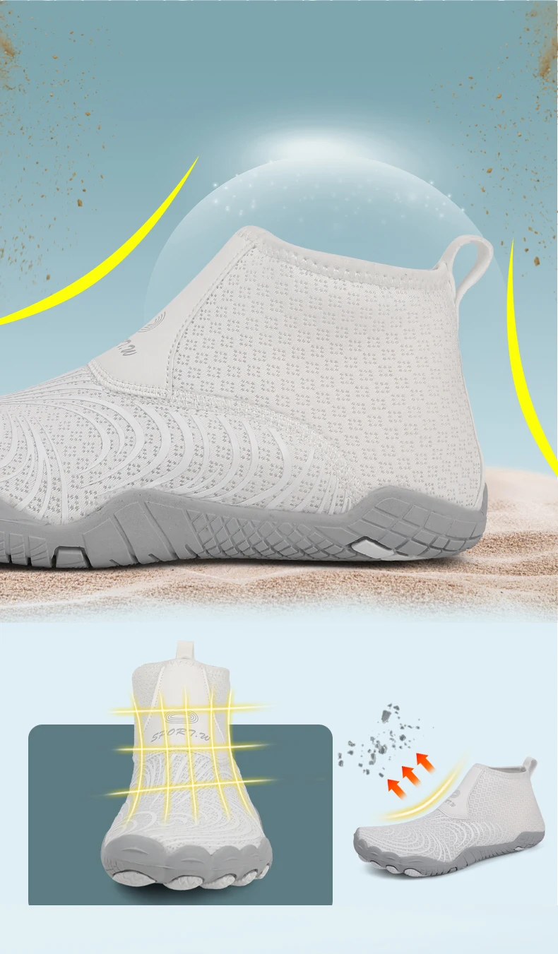 EOCENE High-Top Wasserschuhe für Tauchen, Indoor-Springseiltraining, Yoga, Barfuß-Schwimmen, Strand, Schnorcheln, Surfen, Fitness, Schnittschutz – Detail 10