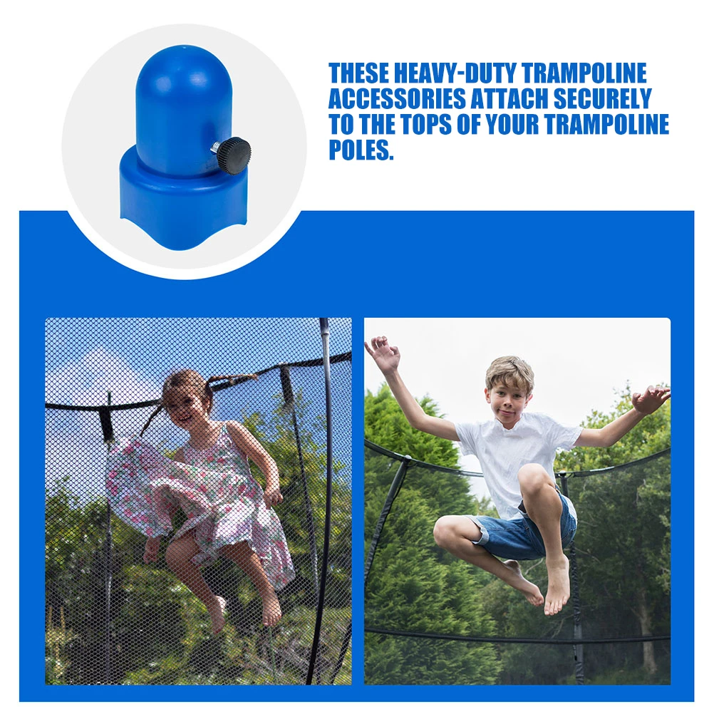 

3 Sets Blue Trampoline Pole Caps Durable PP Replaceable Rod Covers Small Parts Protective Wear resistant Accessories Trampoline