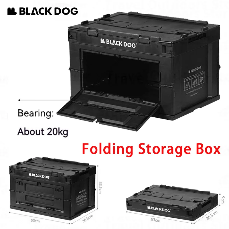 

Naturehike BLACKDOG Outdoor PP Storage Box Folding 50L Camping Travel Debris Box Large Capacity Picnic Equipments Storage Bag