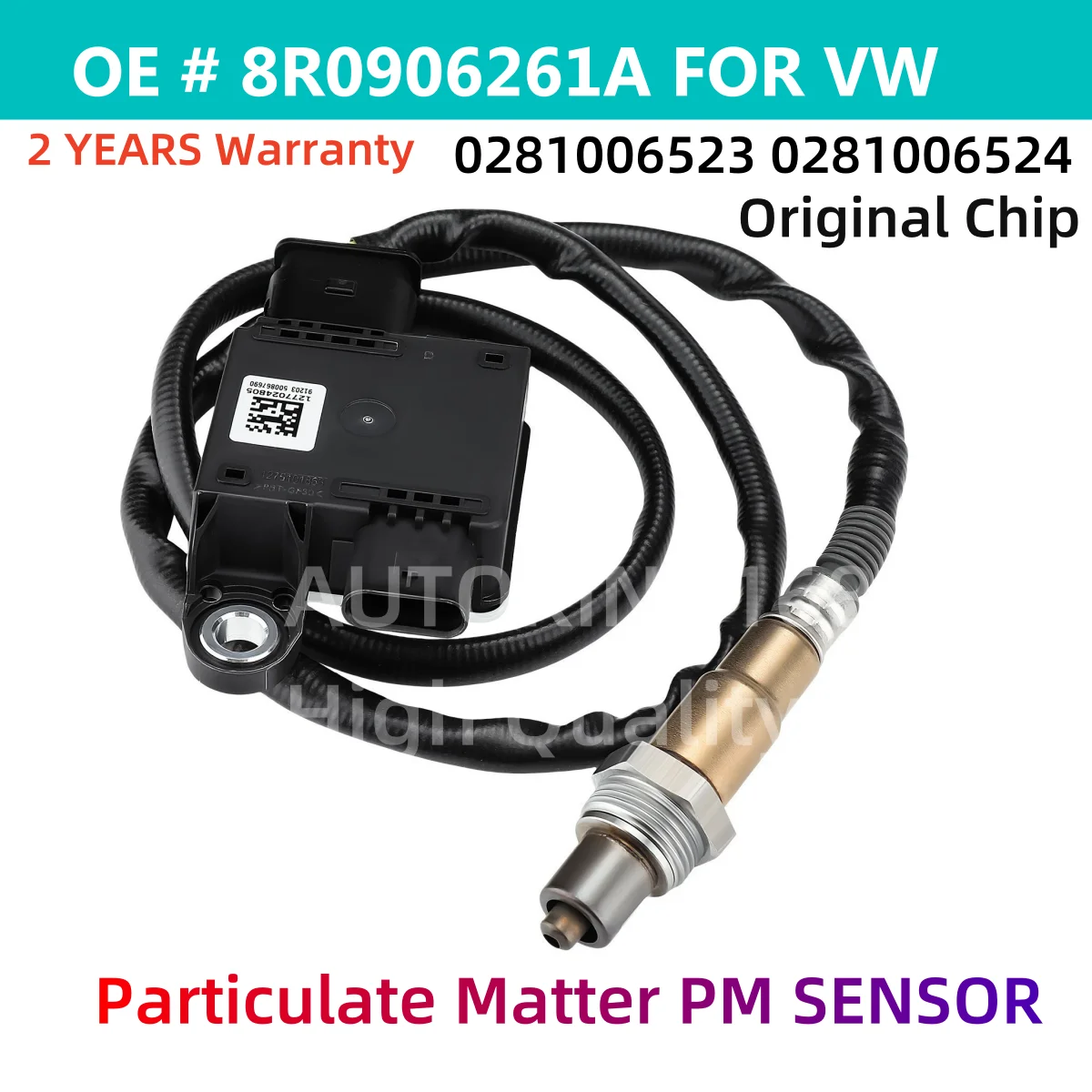 

8R0906261A 0281006523 0281006524 Новый датчик твердых частиц PM, совместимый с VW, высококачественный датчик PM для Volkswagen