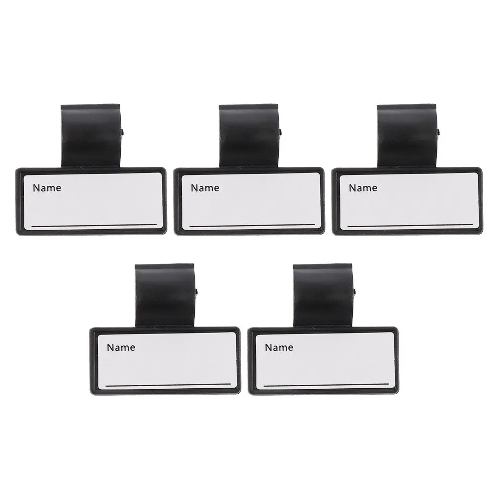 

5Pcs Medical Stethoscope Name Tags Blank Writeable Id Plates Reliable ABS Clip for Physician Nurse Tool Accessory