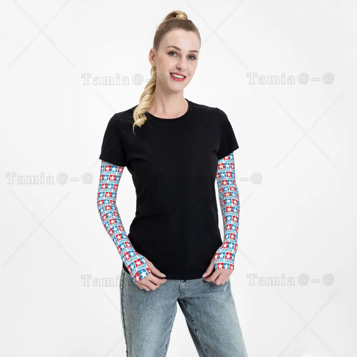 Custom Tamiyas Sports Compression Arm Sleeves Warmer Men Women Sun UV Protection Tattoo Cover Up for Running