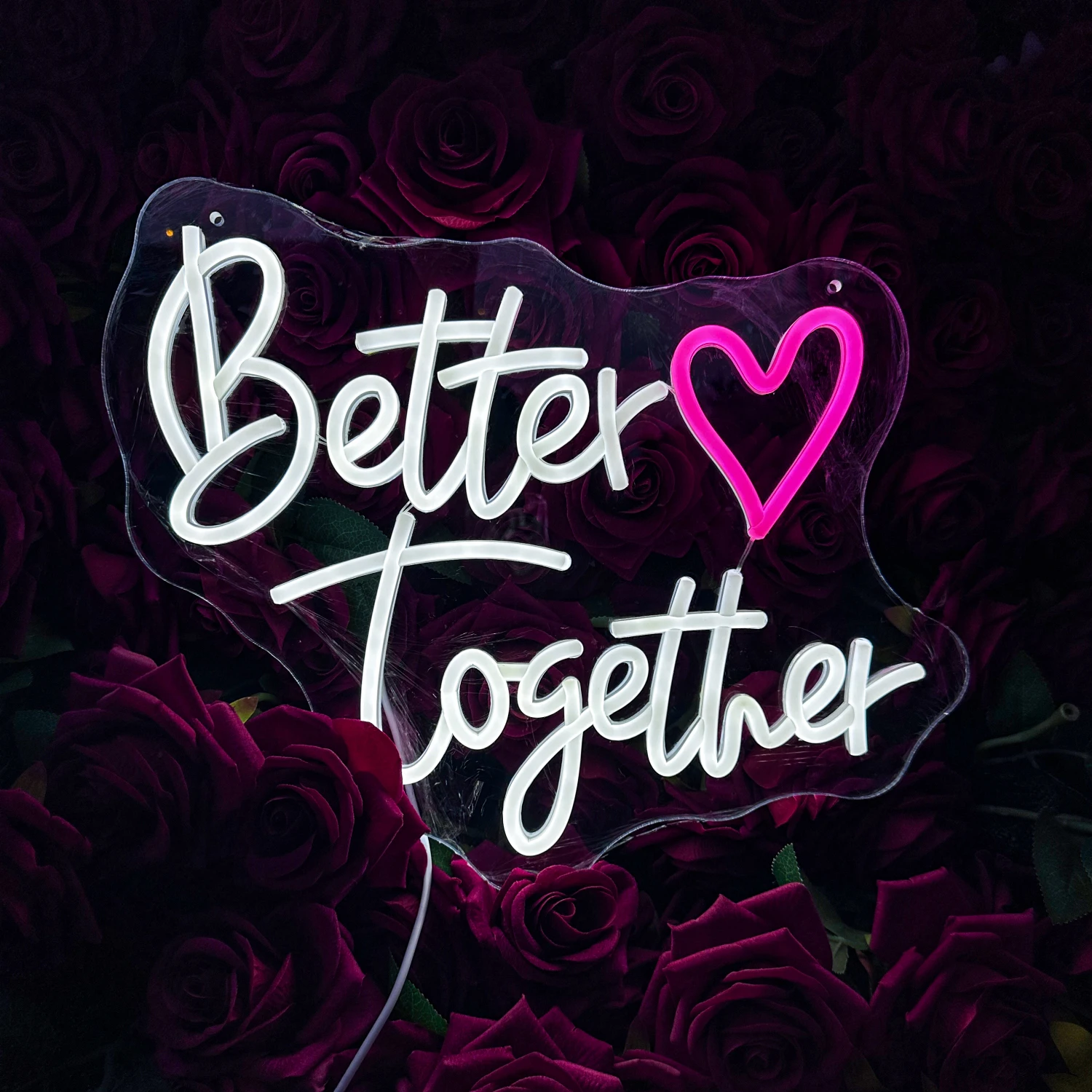 Better Together Neon Sign Wedding Wall Decor LED Light Aesthetic Room Bedroom Home Art Anniversary Wedding neon sign Gift light