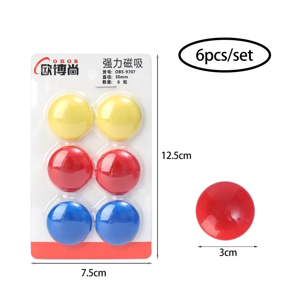 Durable 20/30/40mm Magnetic Beads DIY Round Chalkboard Stickers Colorful Fridge Magnet Stickers