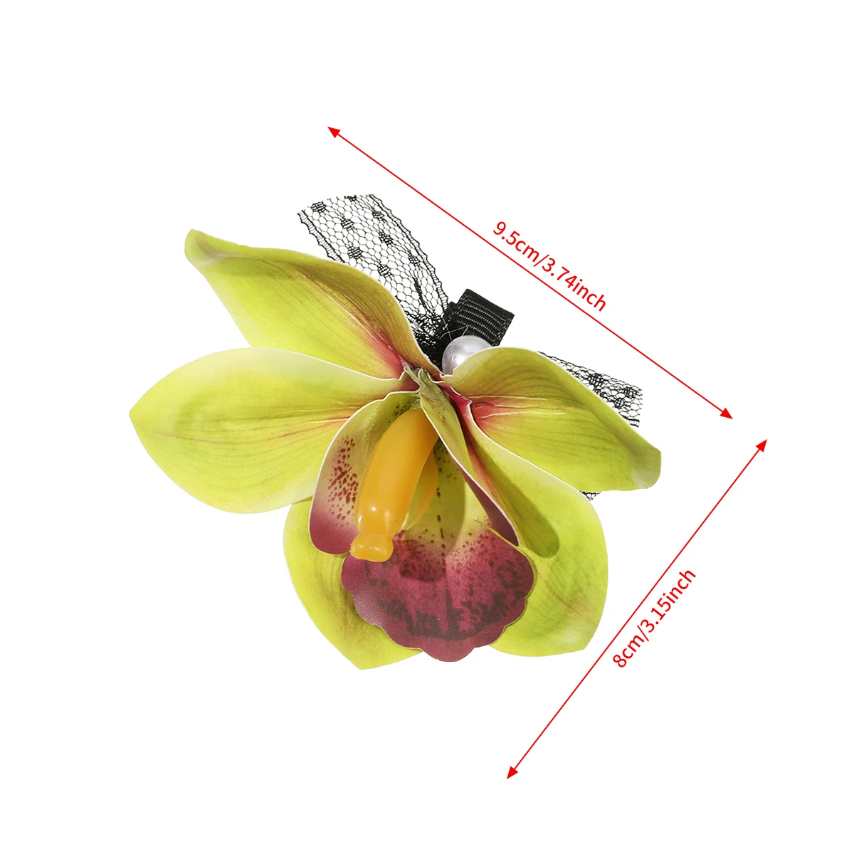 AWAYTR Mesh Calyx Orchidee Blume Haarnadeln Niedliche Blumen Kopfbedeckung Romantische Haarschmuck Mädchen Seitlicher Pony Clip Süße Haarspangen