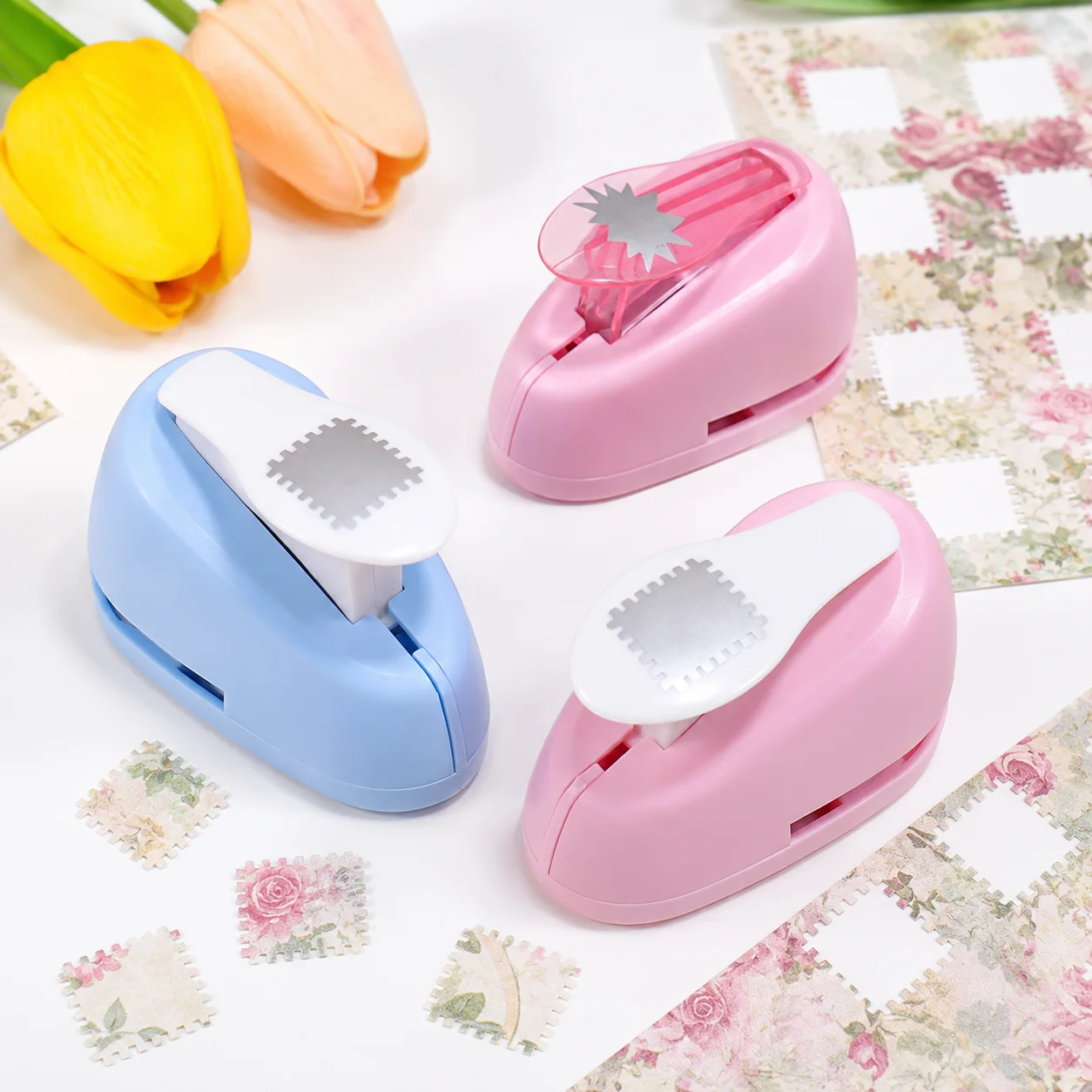 Simple And Portable Stamp Embosser, Lever-style Manual Punch For Easy Use, For Decorating Diaries And Scrapbooks, School Supplie