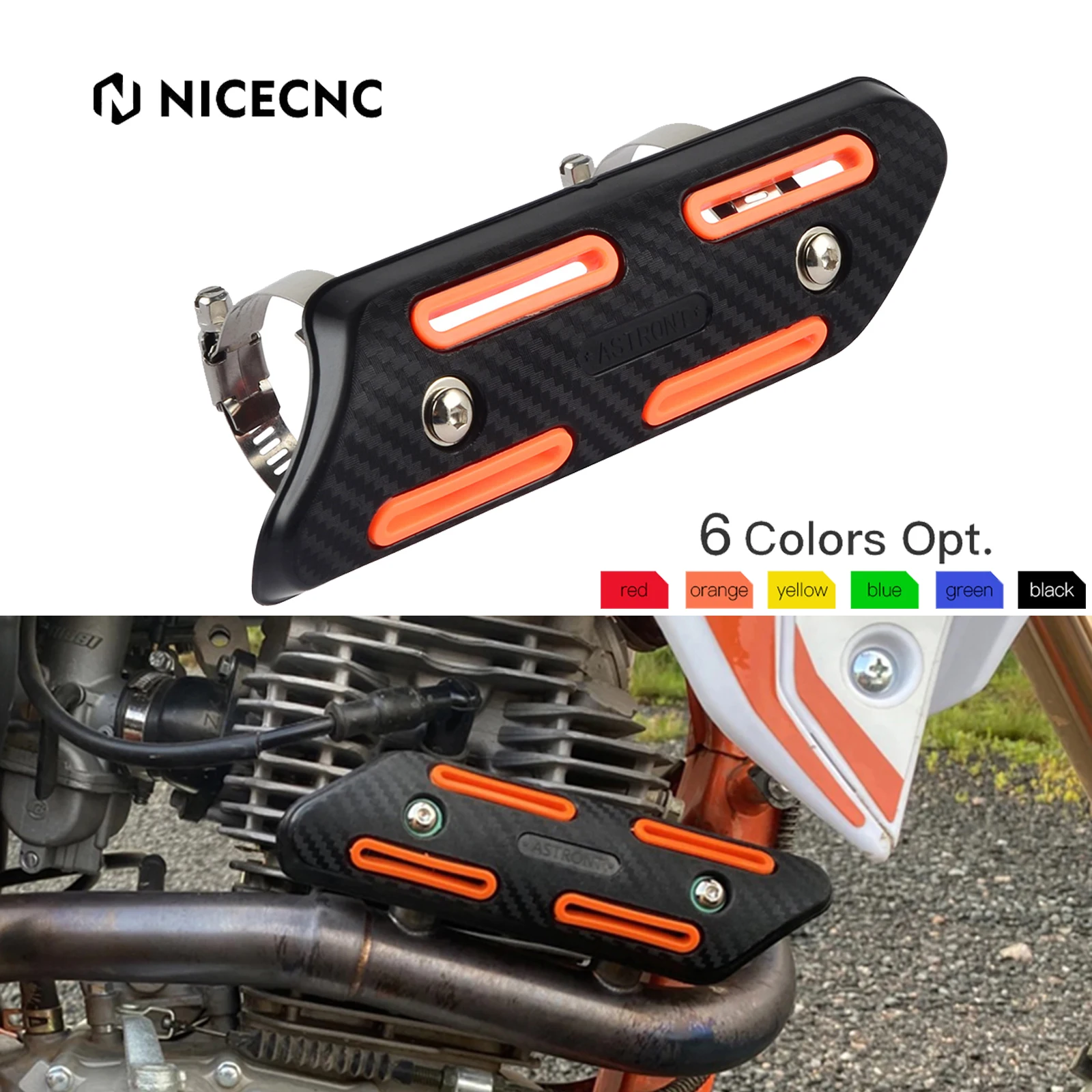 Para KTM EXC250F EXC450F SXF EXCF SMR 250 350 450 500 protector térmico de escape de motocicleta para Sherco SEF 250R SEF 300R SEF-R 450