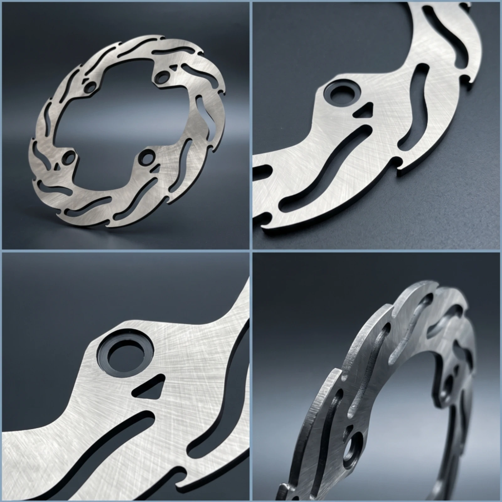 Front Brake Disc Stainless Steel Front Brake Disc Rotor Direct Replacement Brushed for Motorcyclists, Motorcycle Maintenance