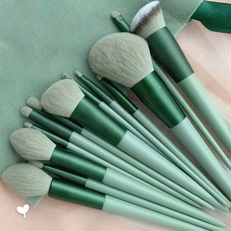 New··8/13PCS Makeup Brushes Fluffy Cosmetic Foundation Powder Eyeshadow Kabuki Make Up Brush Makeup Beauty Tool
