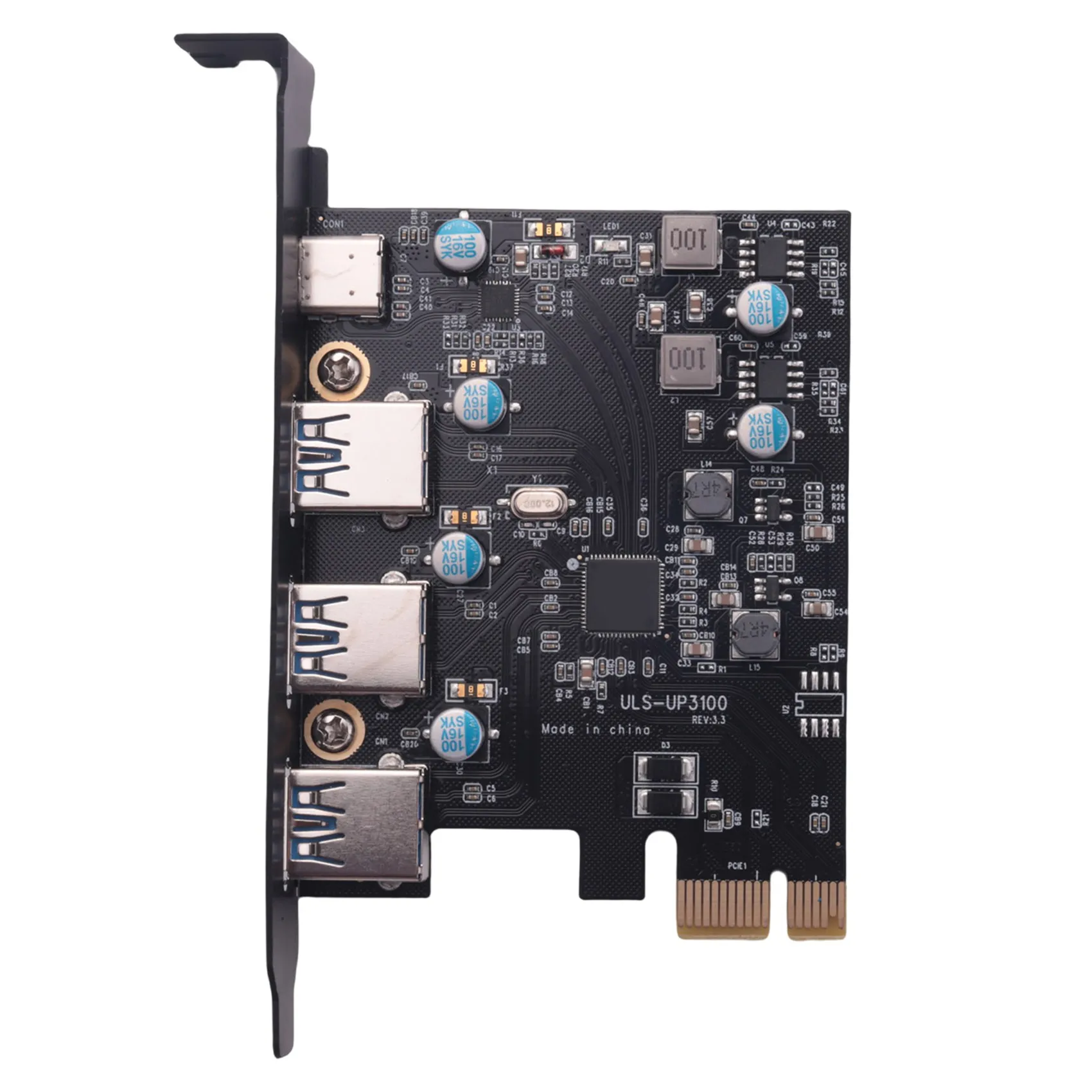 PCI-E to USB3.0+Type C Expansion Card (PCIe Card)3 Ports with Superspeed USB 3.0 PCI Expansion Card for Windows OX