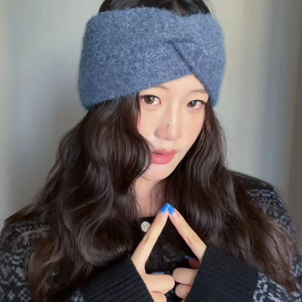 

Женская повязка на голову для йоги, спорта, девочек, детей, взрослых, женщин, повязка, однотонные витые завязанные мягкие аксессуары для волос, тюрбан, грелки для ушей