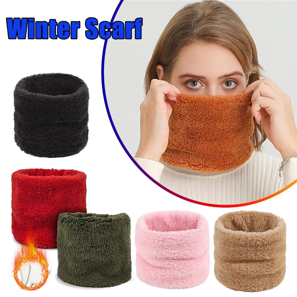 Winter Neck Gaiter Scarf For Women Warm Shearling Fleece Thermal Windproof Balaclava Ski Mask For Cycling Motorcycle Hiking