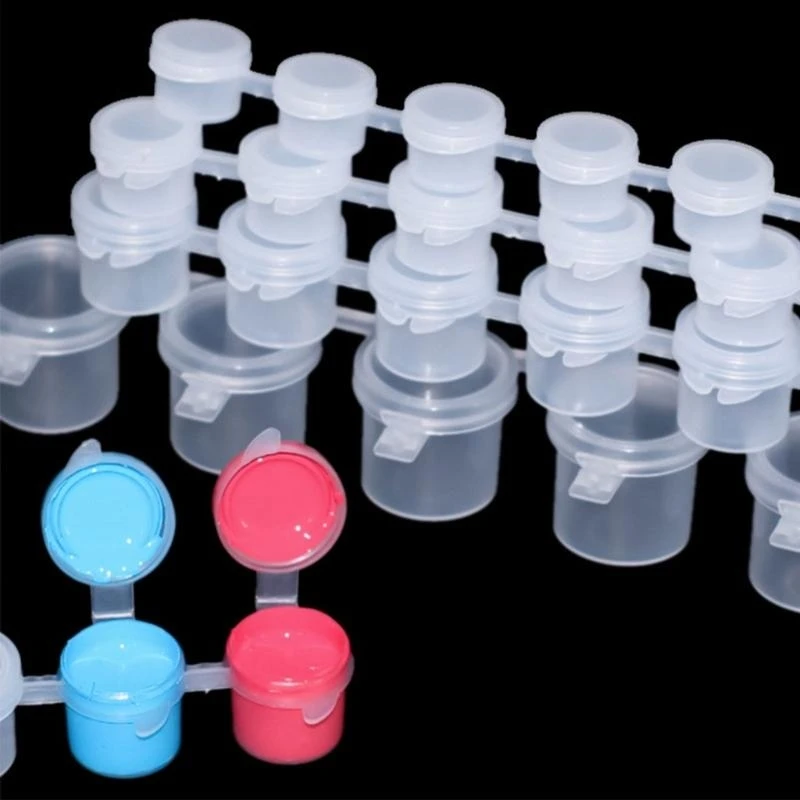 Smurki plastikowy pojemnik do farb i materiałów artystycznych 6/8pots paski do farby