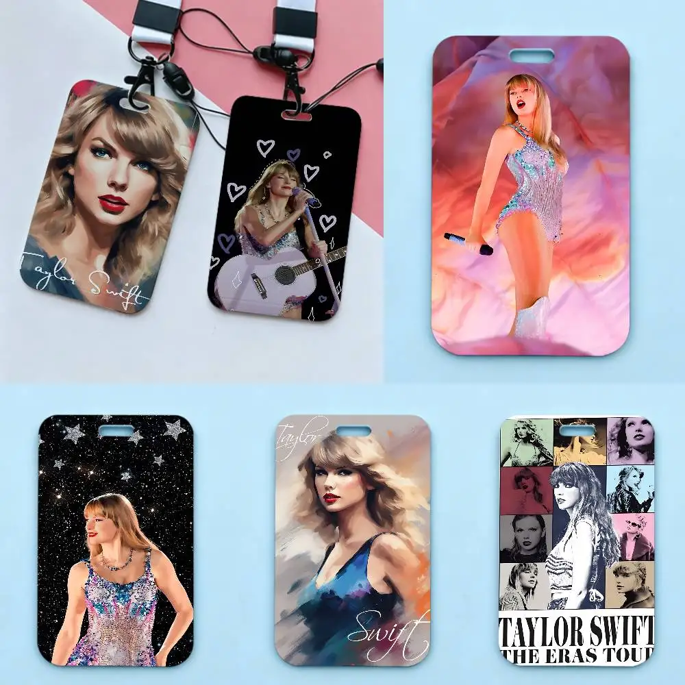 Singer-T-Taylors-fishionS-Swifts-w Access Card Sleeve Keychain Work Badge Clip Neck Lanyard For Office And Campus Use Name Tag