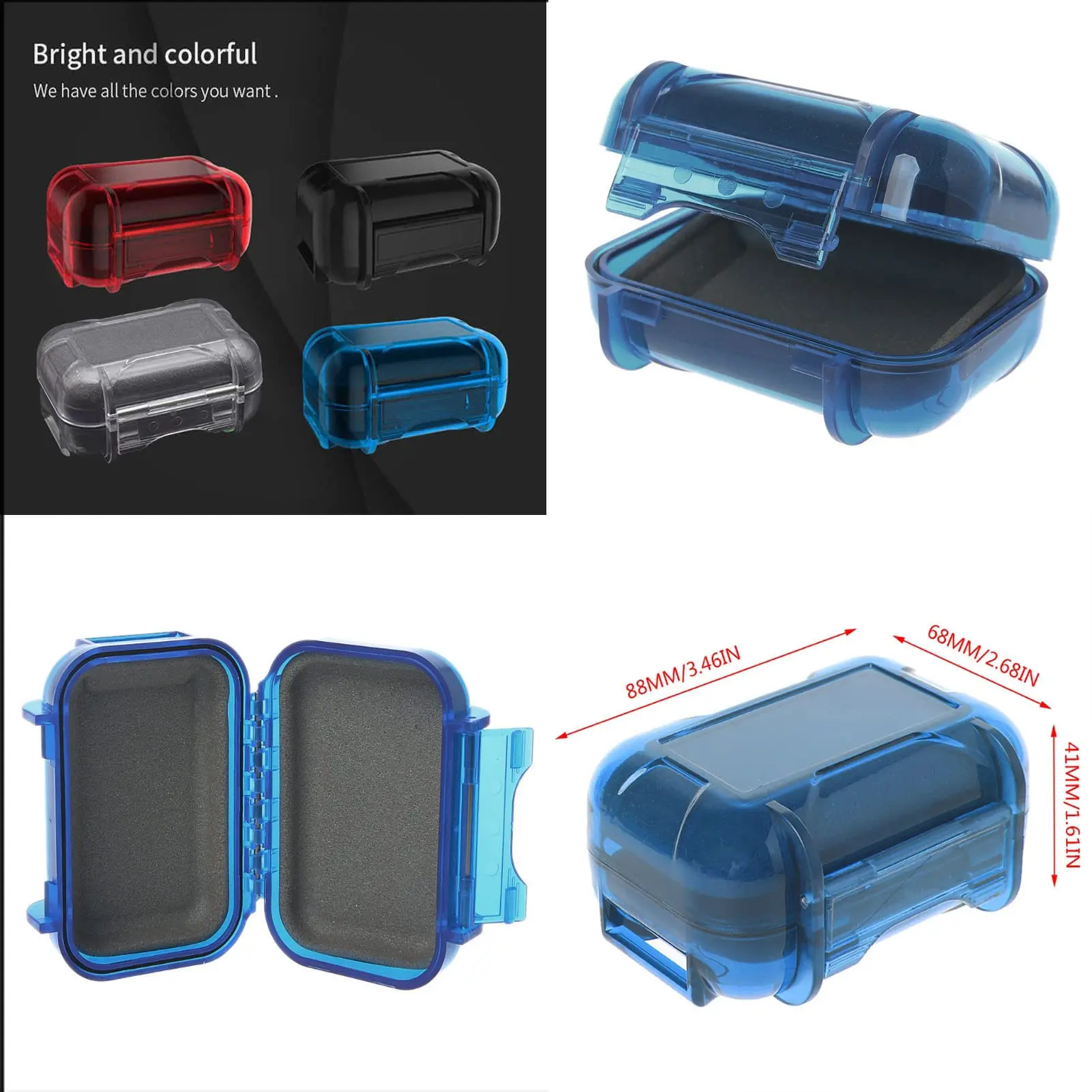 ABS Resin Best For Travel Specifications Earphone Case Double Layer Accessories Storage Imported Sponge Waterproof Sealing