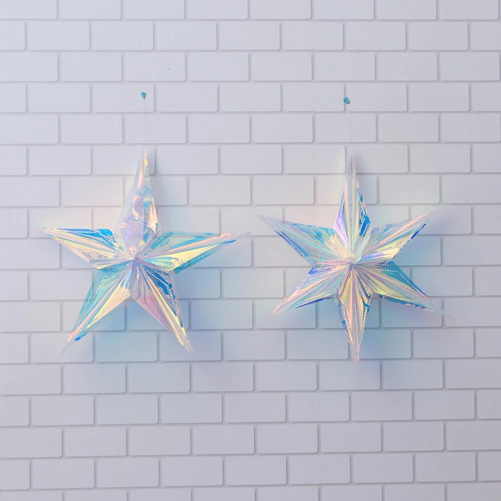 

4pcs Rainbow Neon Film Pendant 60Cm 40Cm 30Cm 15Cm Wall Ceiling Decor For Wedding Birthday Party Hanging Ornament Home