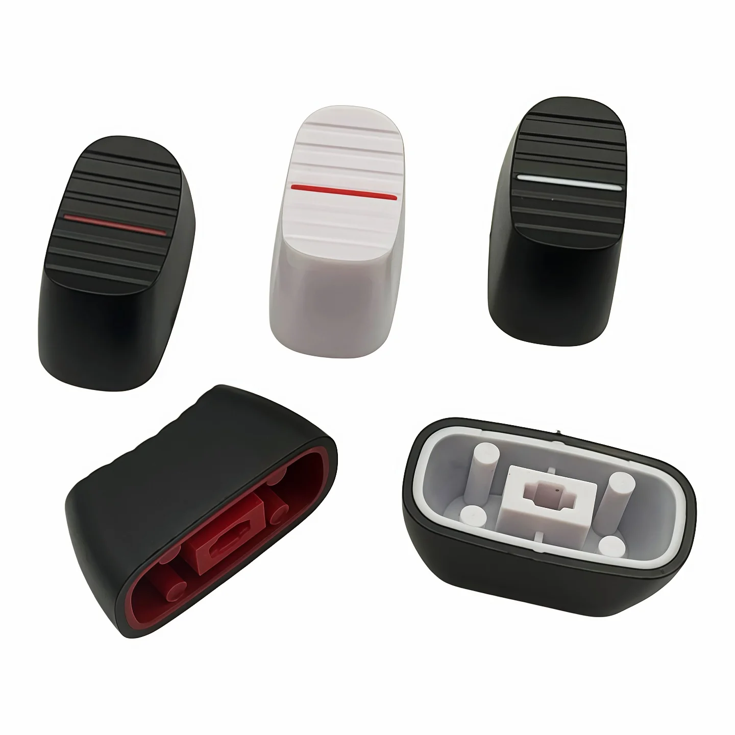 10pcs 23x12x11mm Slide Potentiometer Fader Knobs Mixer Console Adjuster Switch Caps Push Button Oval 2X4mm