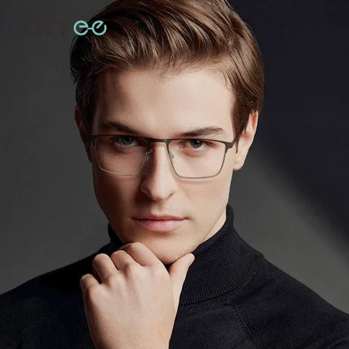 Imagen 2 del producto VICKY nuevas gafas de Metal con montura cuadrada, gafas de lectura informales de negocios con luz azul, gafas graduadas personalizadas para hombres 6915