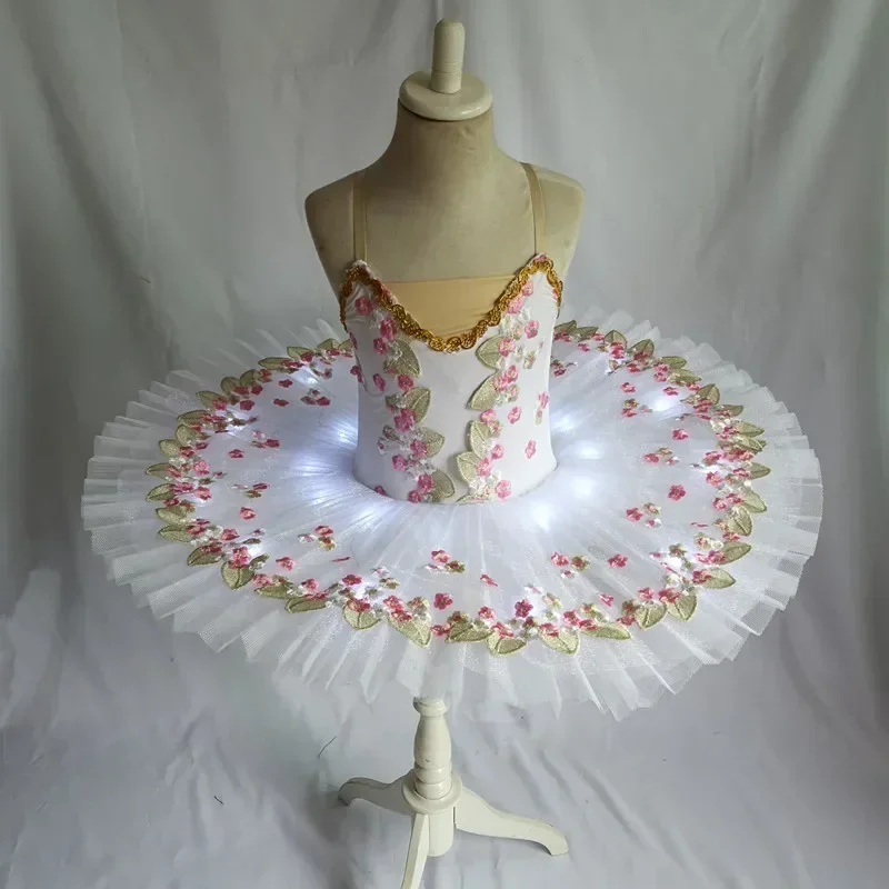 

White Professional Ballerina Ballet Tutu For Child Children Kids Girls Adults Pancake Tutu Dance Costumes Ballet Dress Girls