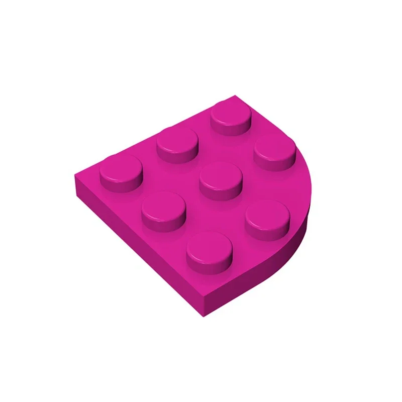 Gobricks 1 шт. MOC пластина с круглым углом 3 x 3, кирпичи, совместимые с моделью 30357, детали строительных блоков, детская сборка, игрушки-головоломки