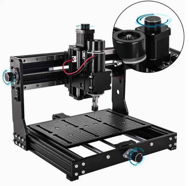 3020 Plus GRBL CNC Router Fresadora Máquina para trabalhar madeira com eixo DC 500W ou módulo laser 20W 40