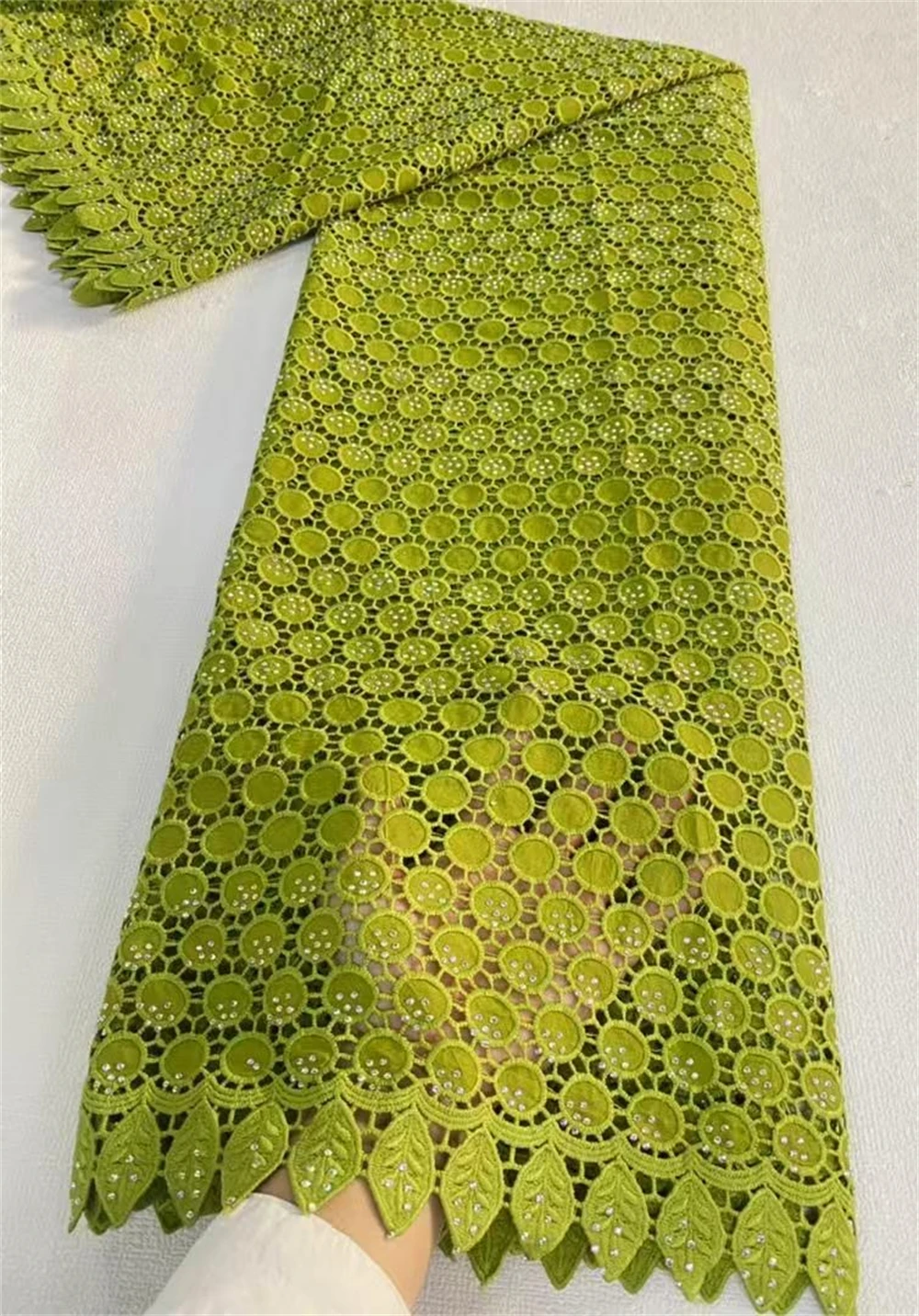 

African Nigerian Embroidery Tulle Lace Fabric, High Quality, Cotton Wedding Party, Dress, Damask Sequins, 2025,5Yad, JL445