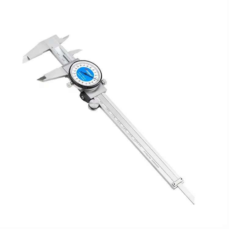 Dasqua High Quality 0-200mm Stainless Steel Dial Caliper Shock-Proof Gearing Measuring Tool