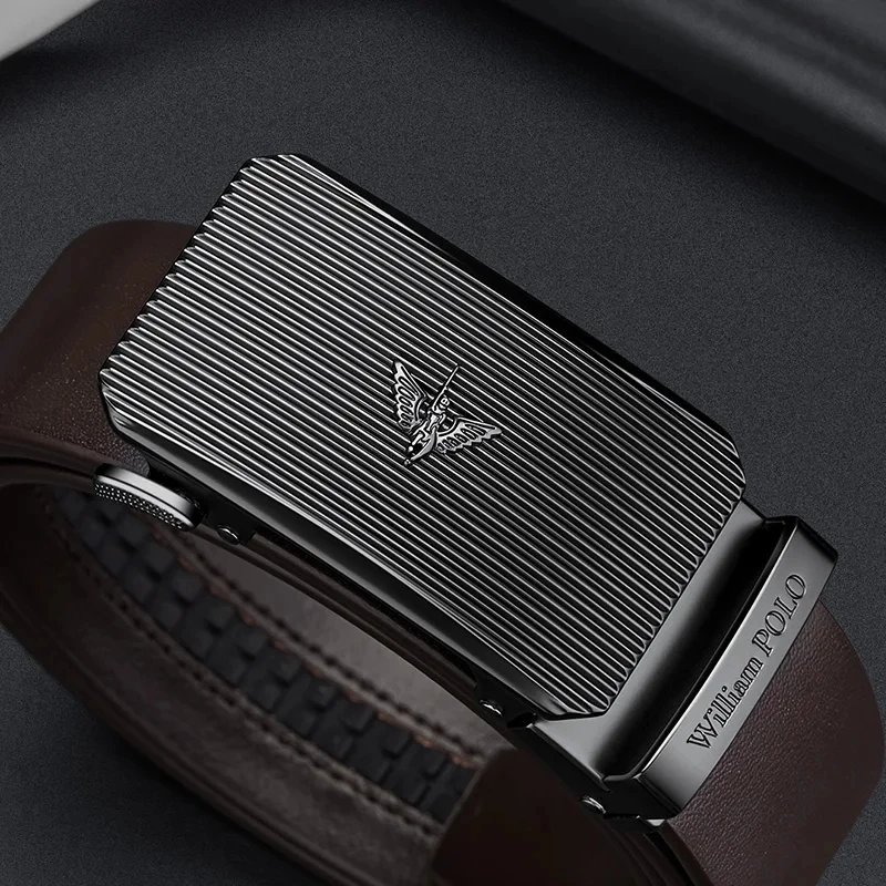 

High-grade leather belt men's automatic buckle fashion belt personalized business belt Genuine leather belt men's first business