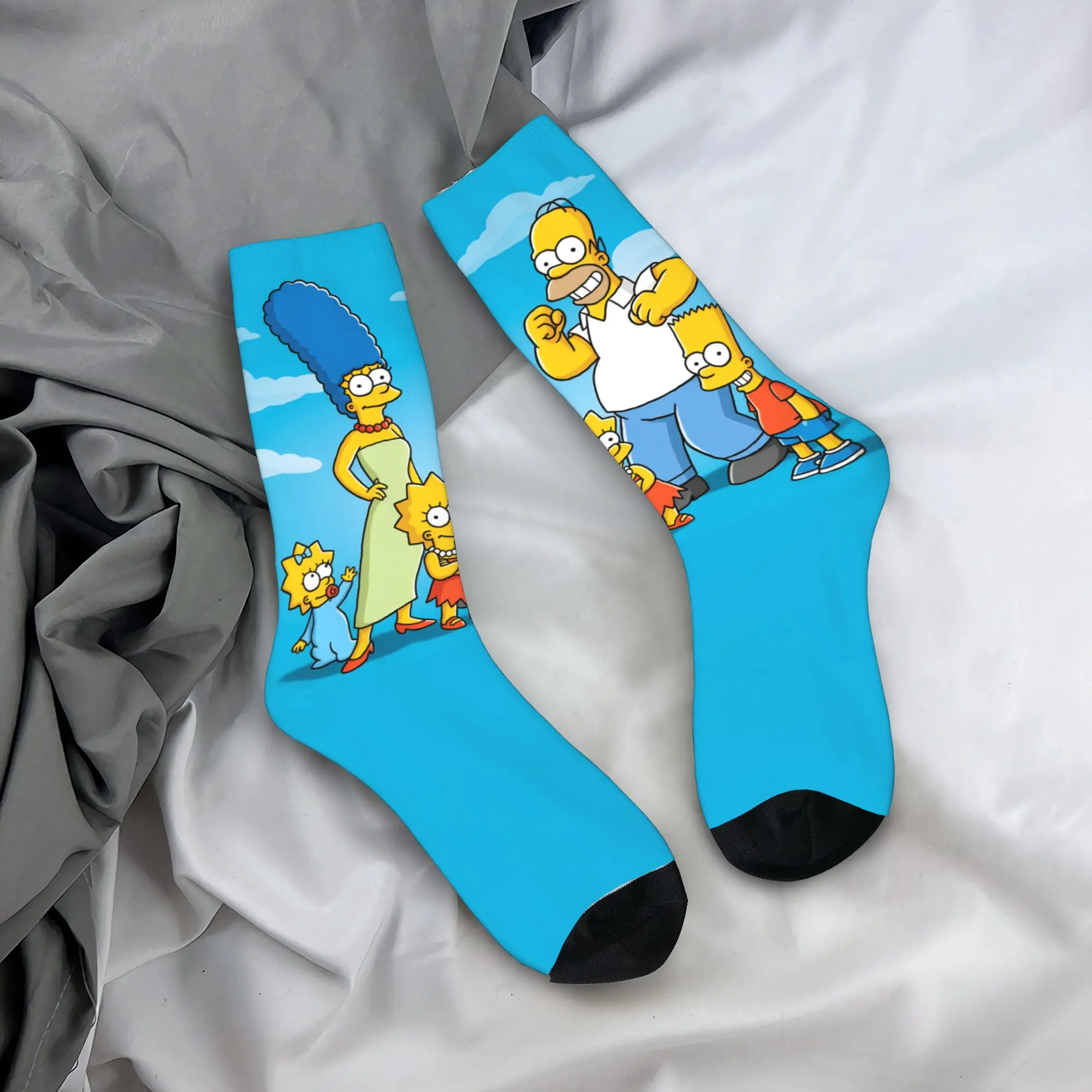 Socks The S-Simpsons Anti Bacterial Stockings Women Men Soft Skateboard Socks Spring Gothic Design Socks