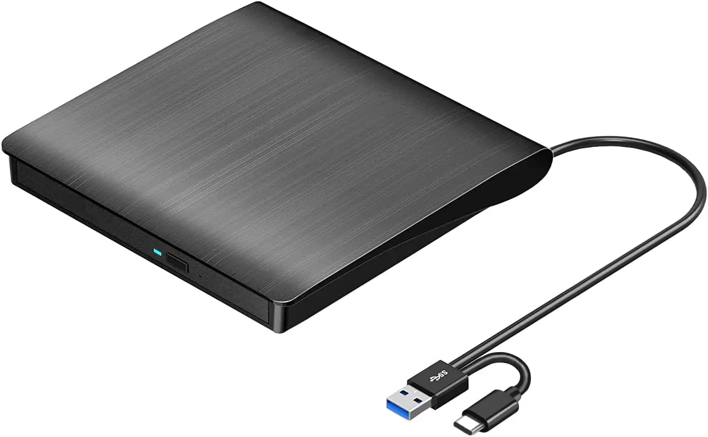 

USB 3.0 & USB-C Portable External CD/DVD Drive Burner Writer for Laptop PC Mac