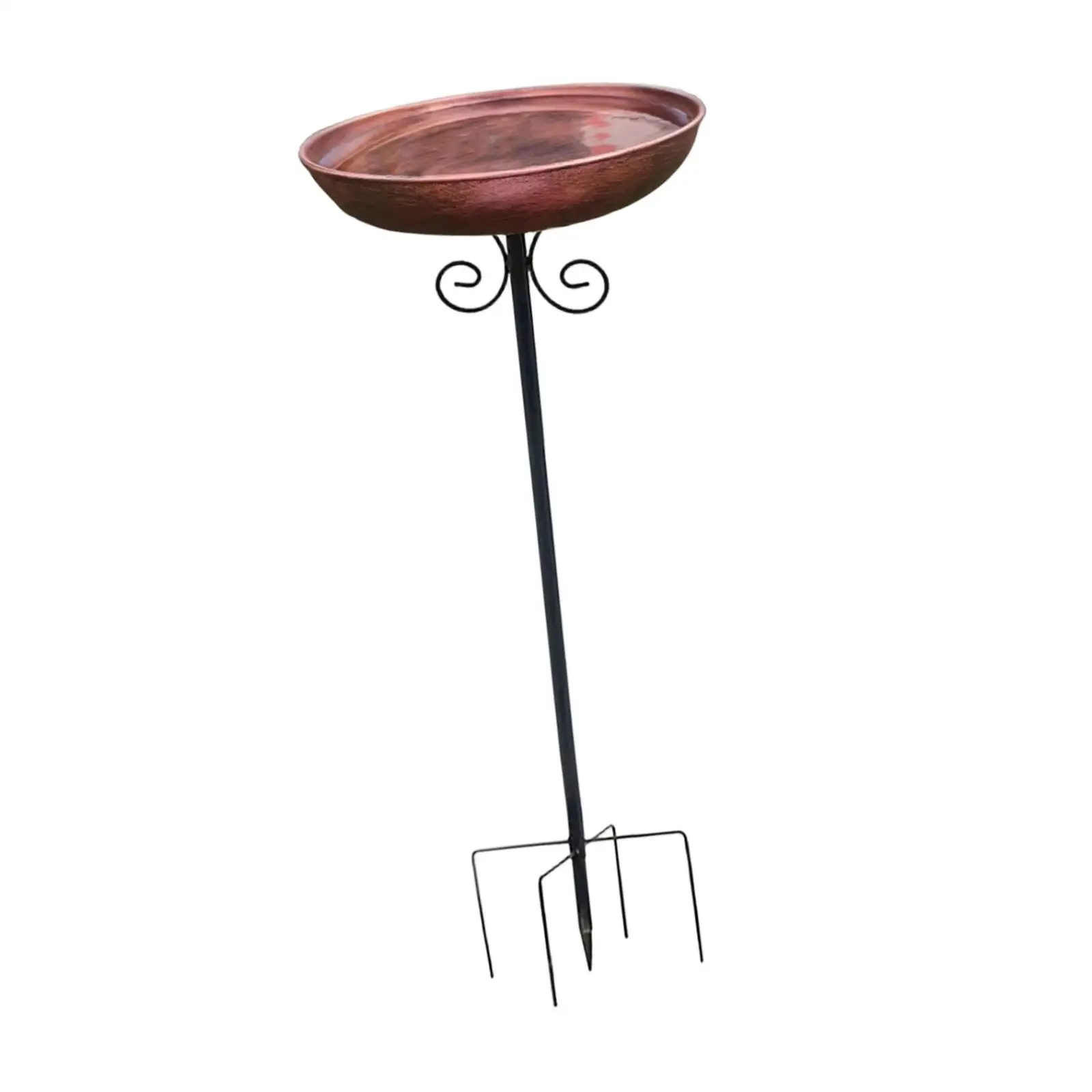 Food Water Bowl Feeder Tray Gift Outdoor Yard Attracting Birds Iron Birdbath