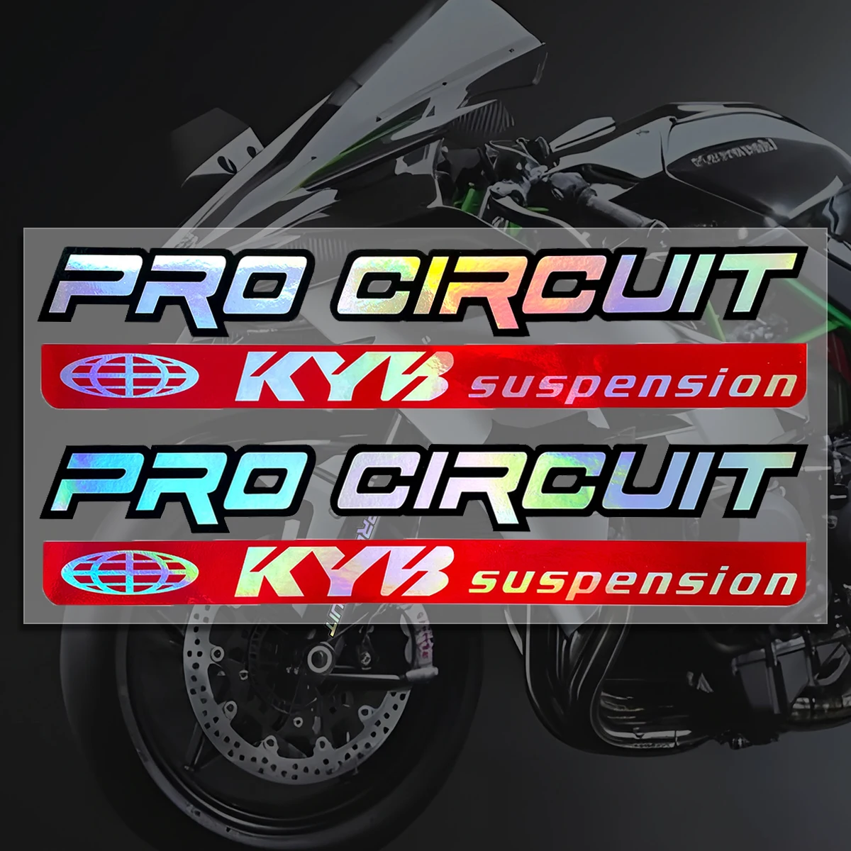 Autocollants de choc de Suspension de course arc-en-ciel KYB, accessoires de moto pour Kawasaki Z900 MT07 Tmax Suzuki Benelli KTM Honda