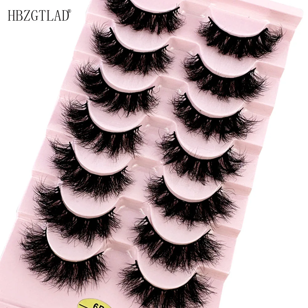 NEW Fluffy Lashes 3d Mink Lashes 10mm-20mm Soft Thick Natural Eyelashes Wholesale False Eyelash 7Pairs Makeup Reusable Lash