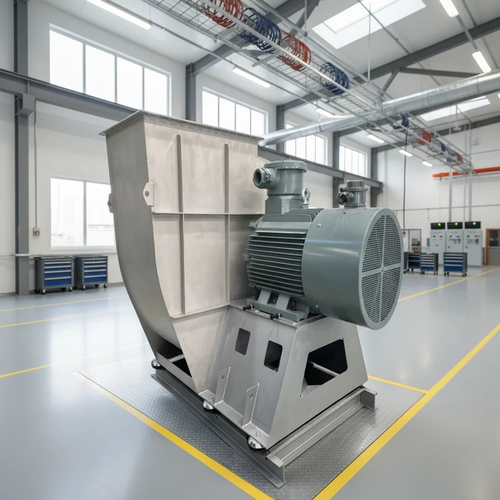 Industrial Boiler Centrifugal Fan Free Standing Stainless Steel Blades Cast Iron AC Motor 800 RPM OEM ODM 3-Year