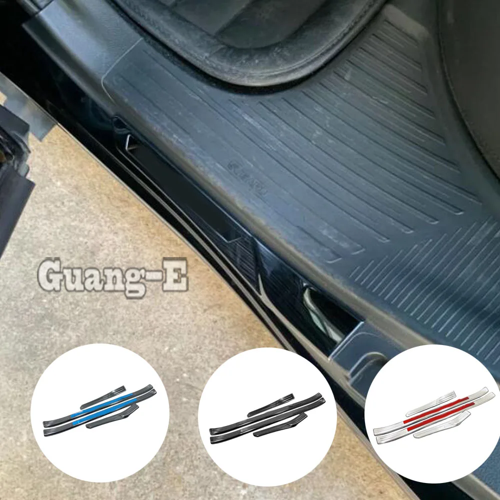 Steel External Door Sill Scuff Plate Cover For Subaru Forester 2018 2019 2020 2021 2022 2023 Threshold Strip Pedal Accessories