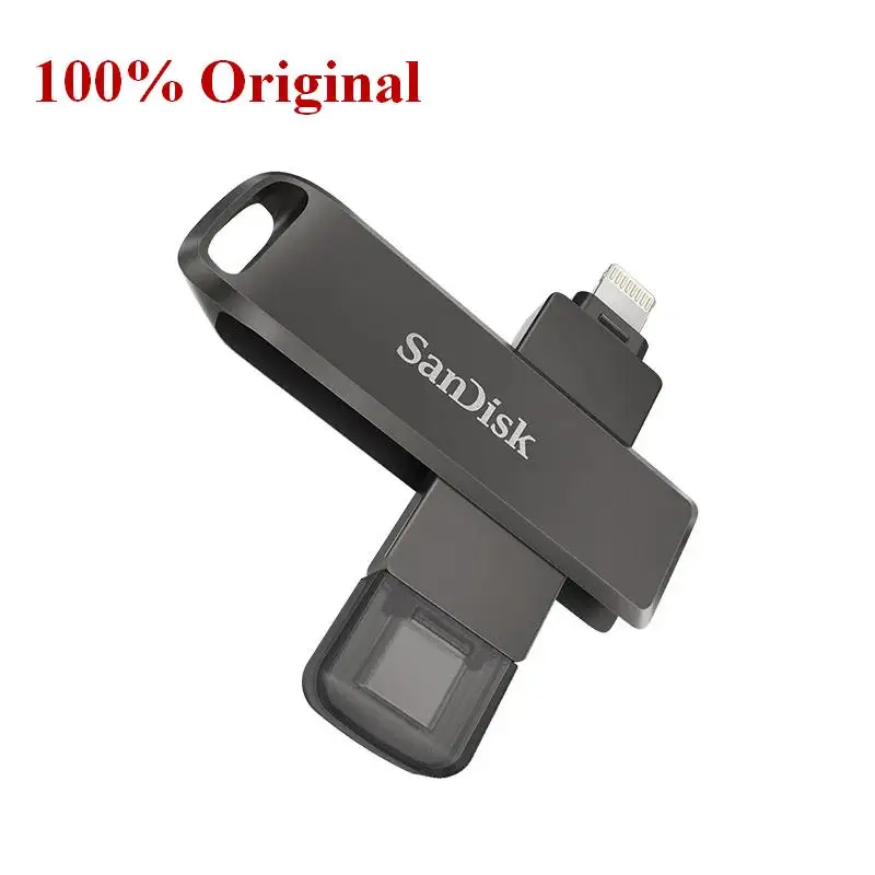 SanDisk OTG iXpand Flash Drive Luxe iX70 Pendrive Type-C & Lightning USB 64GB 128GB 256GMetal Memory Stick for iPhone Mac Laptop