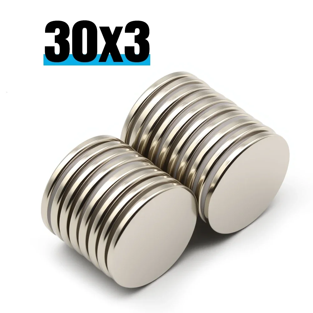 

30x3mm N35 Super Strong Round Neodymium Magnet Powerful Refrigerator Magnets NdFeB Permanent Magnetic imanes